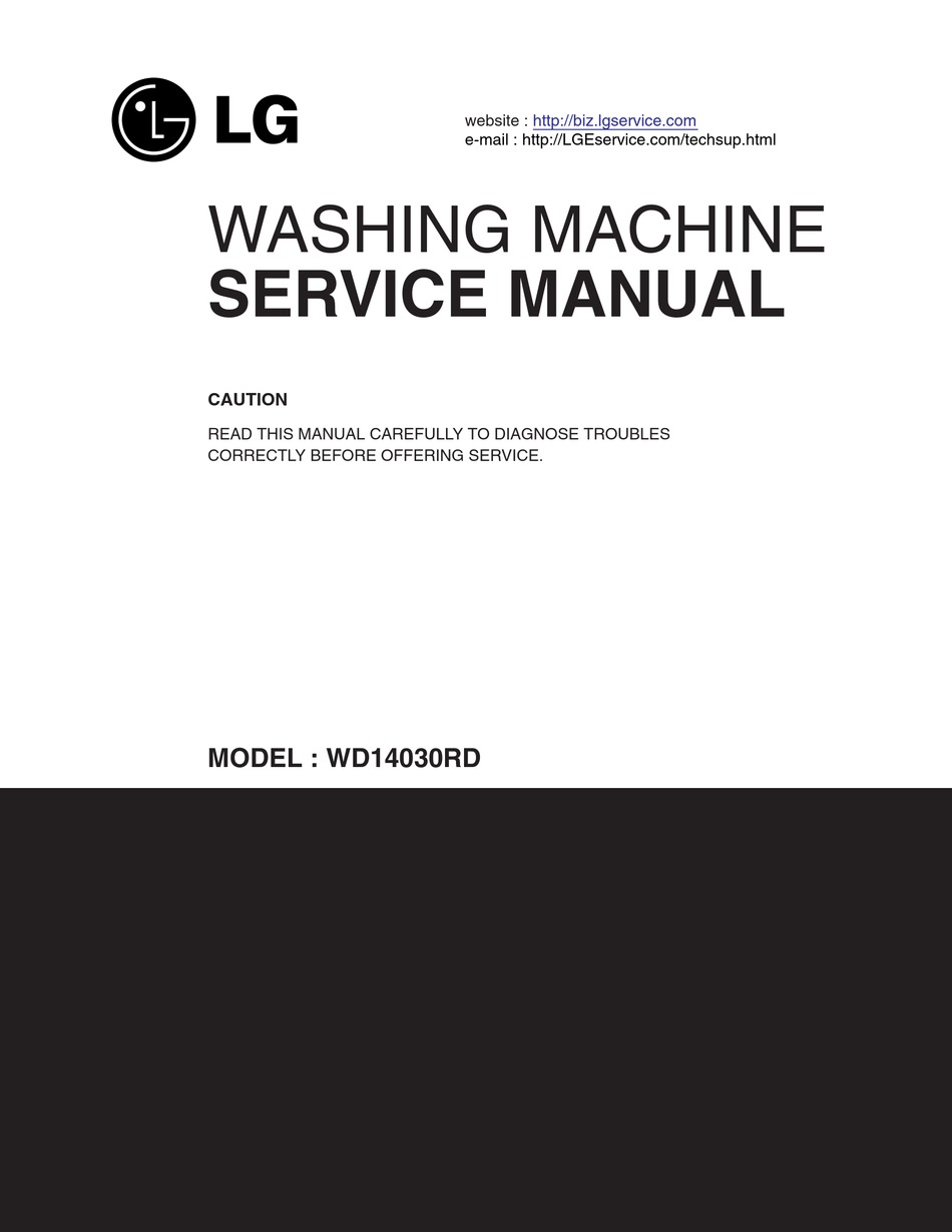 LG WD14030RD SERVICE MANUAL Pdf Download | ManualsLib