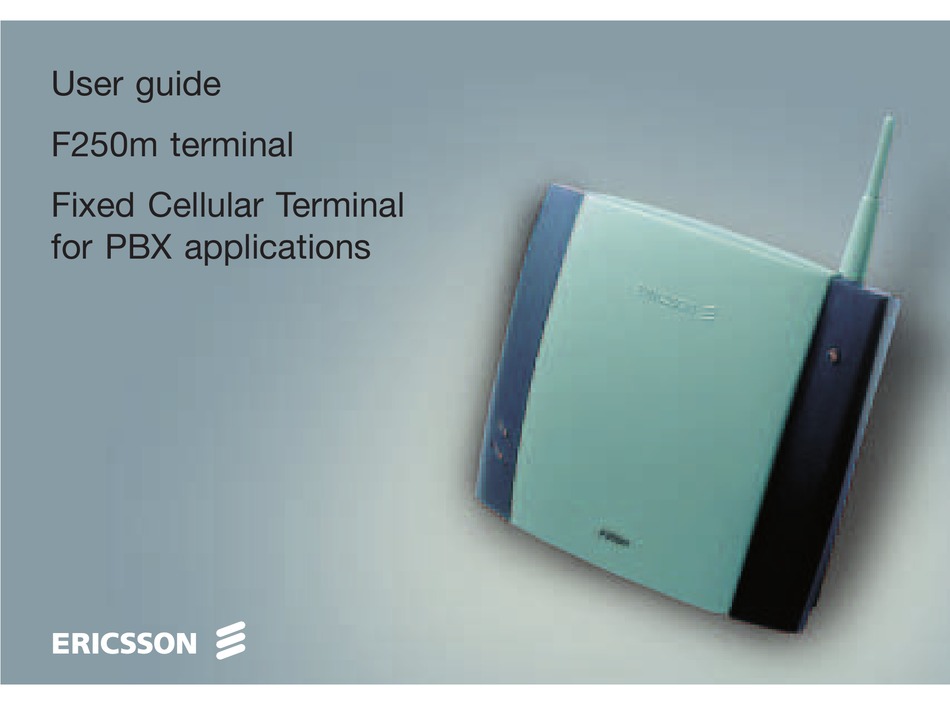 ERICSSON F250M USER MANUAL Pdf Download ManualsLib