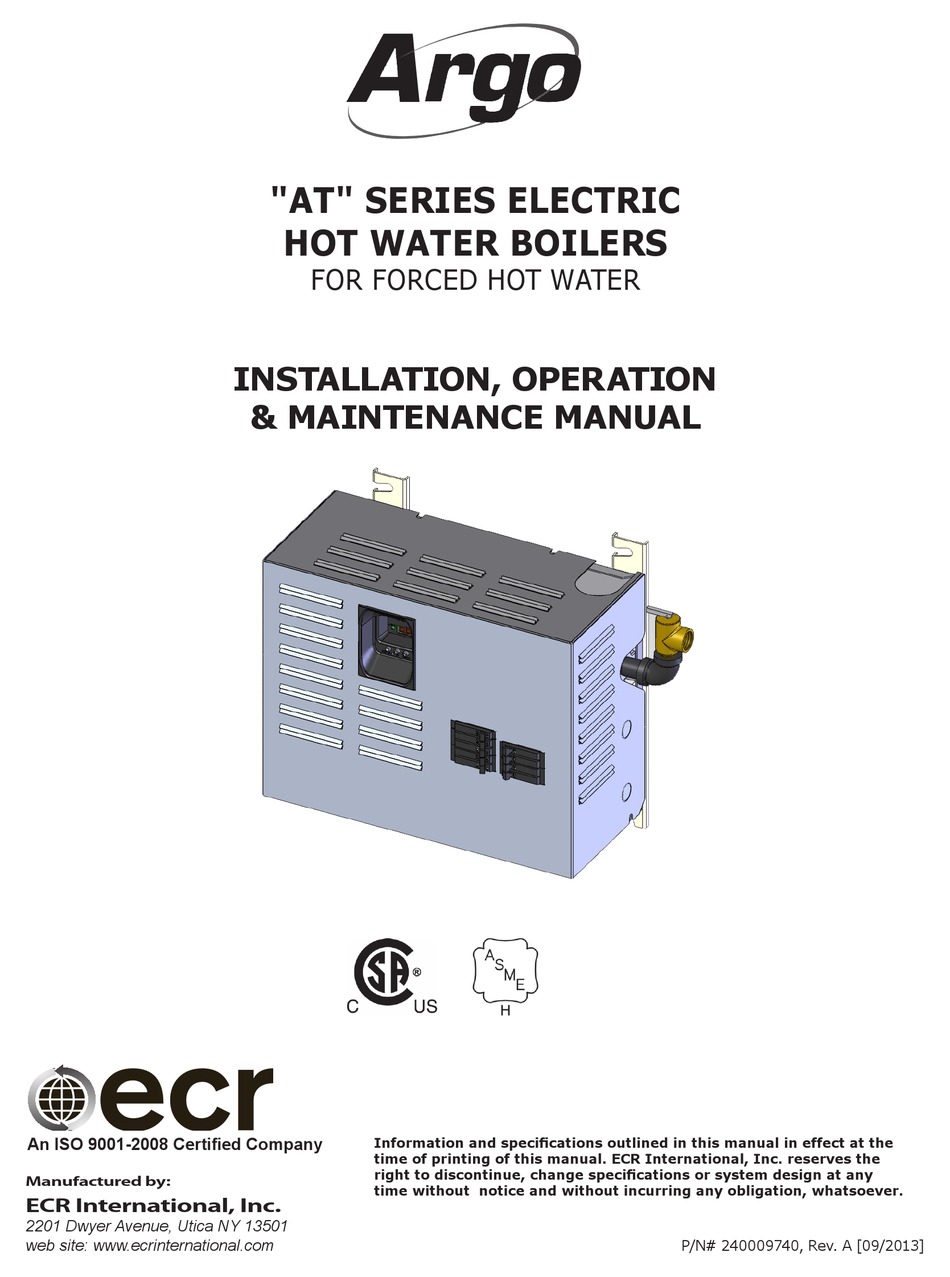 ARGO AT0623 INSTALLATION, OPERATION & MAINTENANCE MANUAL Pdf Download
