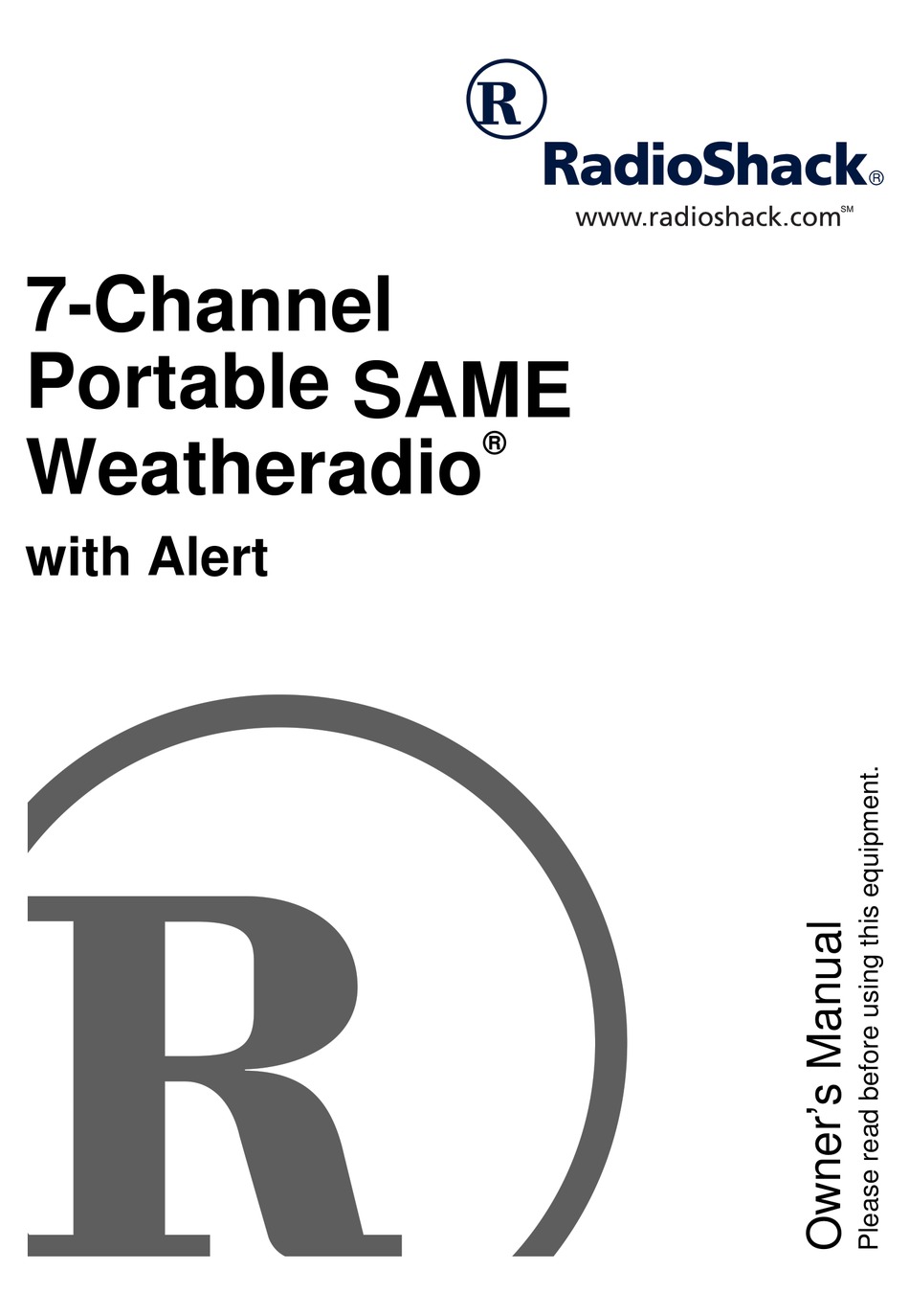 RADIO SHACK WEATHERADIO OWNER'S MANUAL Pdf Download ManualsLib