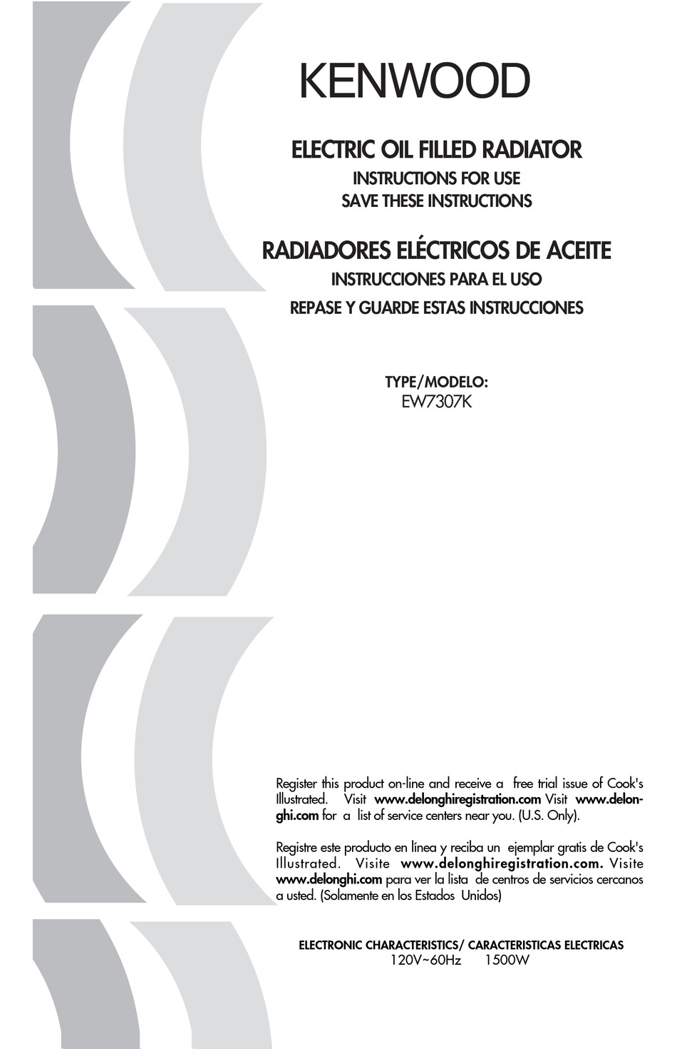 KENWOOD EW7307K INSTRUCTIONS FOR USE Pdf Download | ManualsLib
