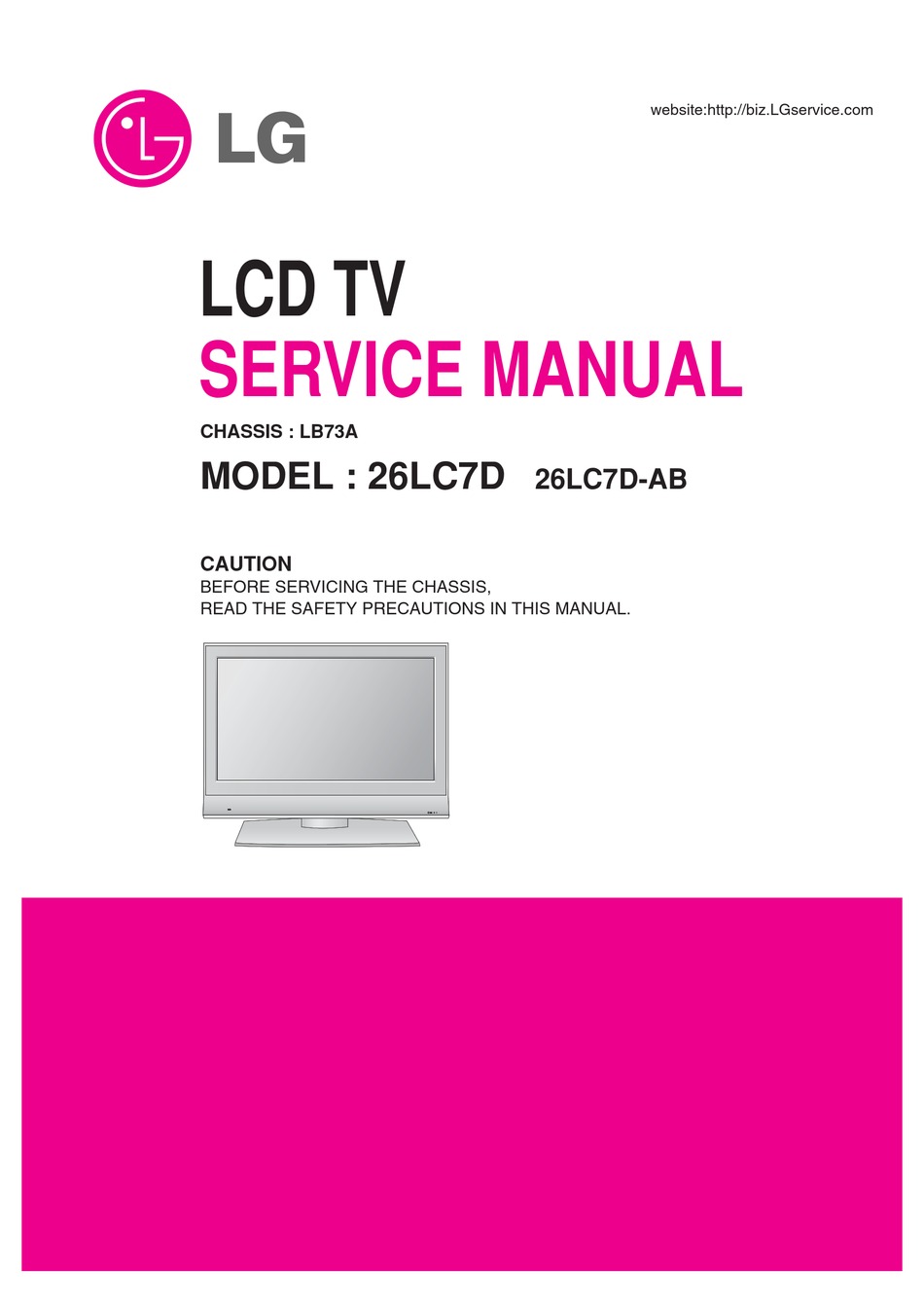 LG 26LC7D SERVICE MANUAL Pdf Download | ManualsLib
