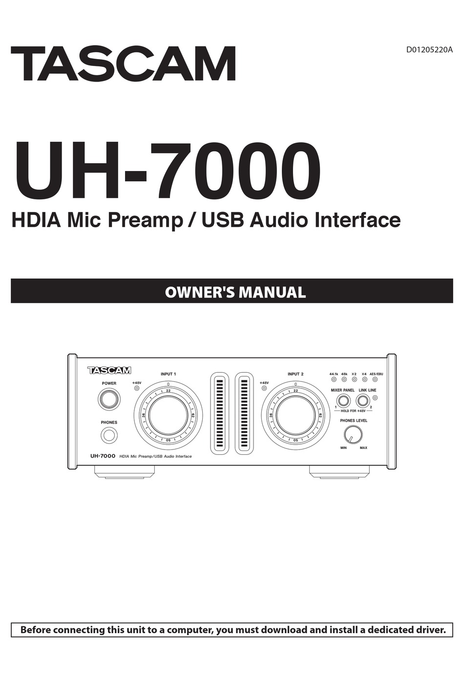 TASCAM UH 7000 OWNER S MANUAL Pdf Download ManualsLib