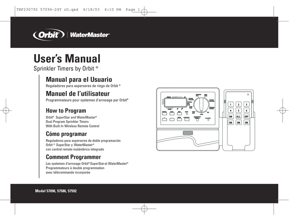 Orbit 57096 User Manual Pdf Download Manualslib