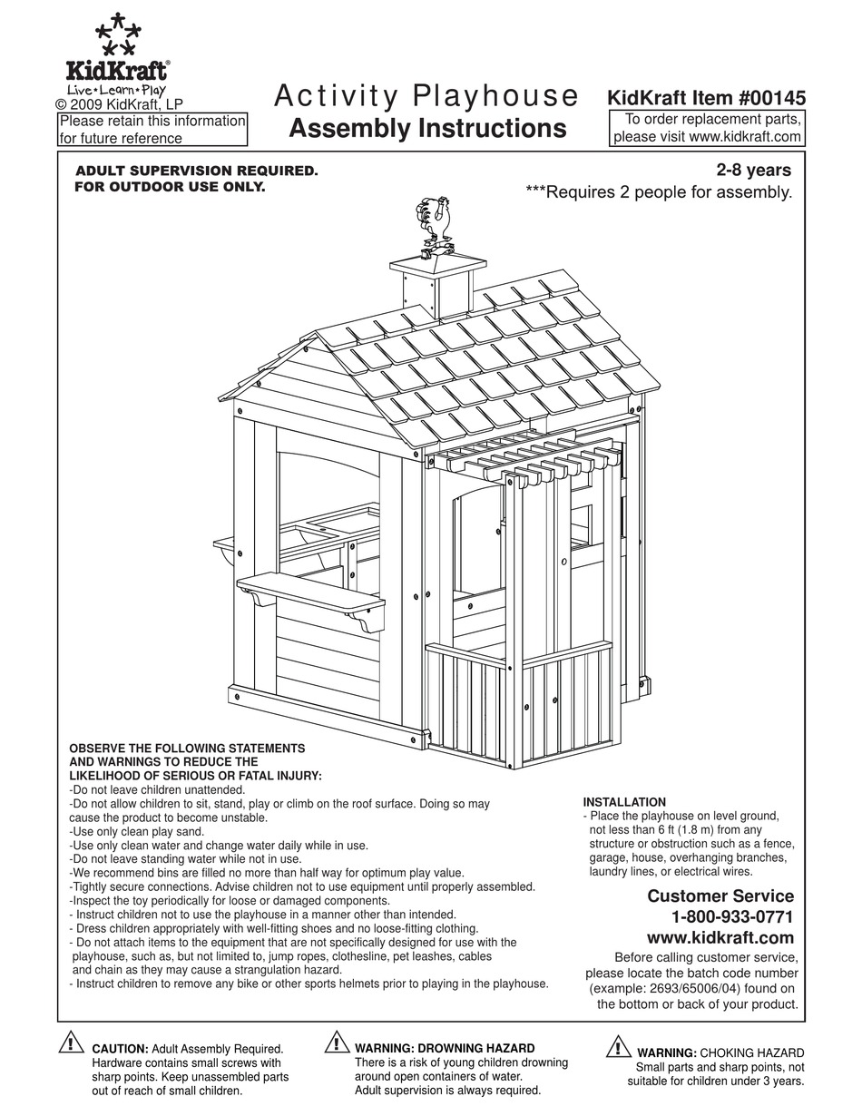 KIDKRAFT 145 ASSEMBLY INSTRUCTIONS MANUAL Pdf Download ManualsLib   Kidkraft 145 