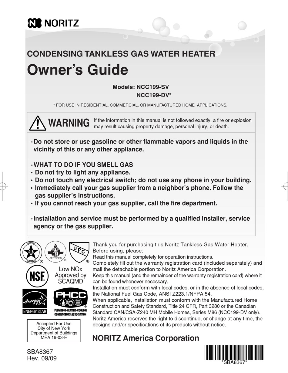 NORITZ NCC199-SV OWNER'S MANUAL Pdf Download | ManualsLib