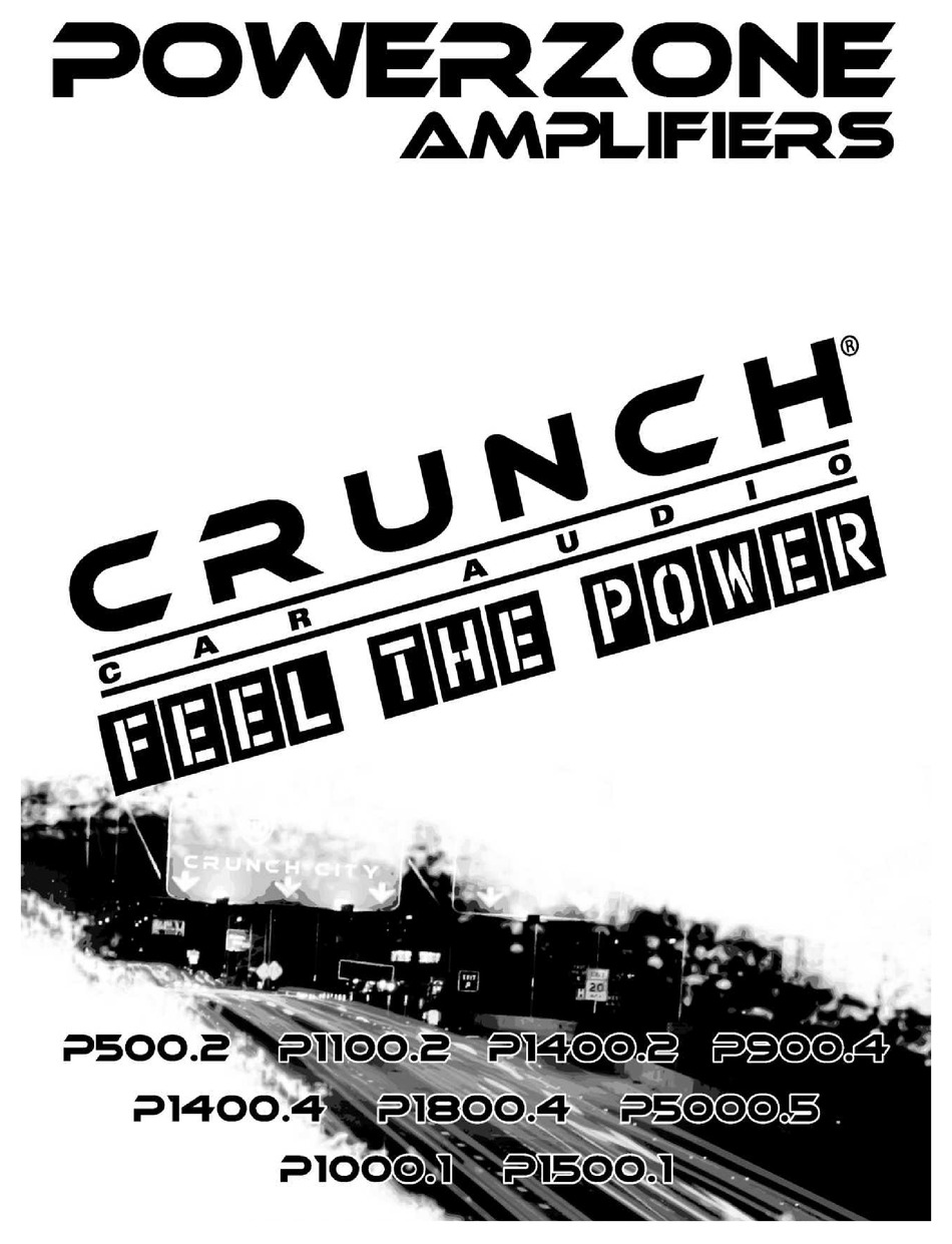 Crunch P500 2 User Manual Pdf Download Manualslib