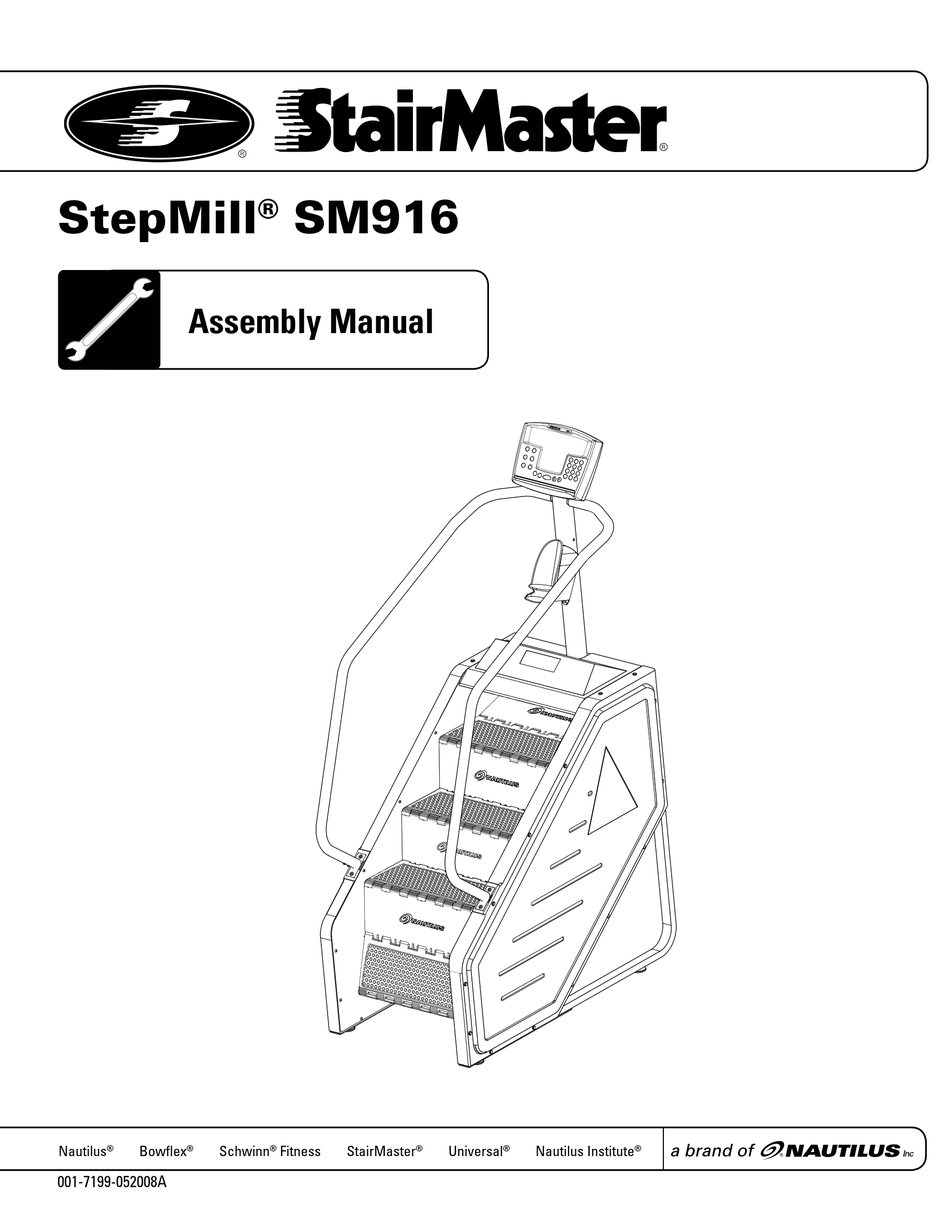 STAIRMASTER STEPMILL SM916 ASSEMBLY MANUAL Pdf Download ManualsLib