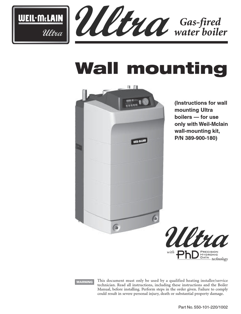 WEILMCLAIN ULTRA INSTRUCTIONS Pdf Download ManualsLib