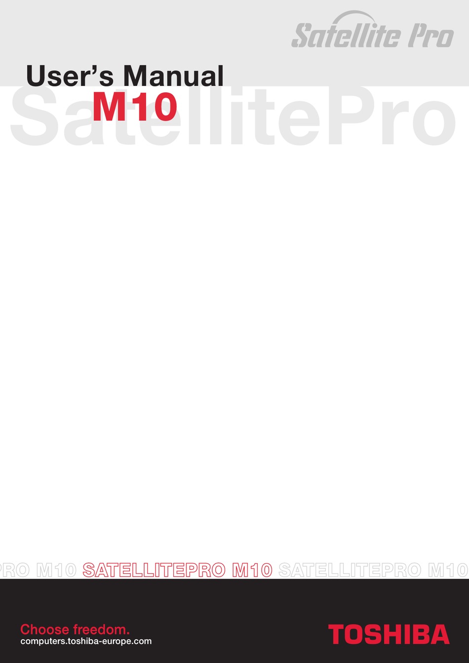 Toshiba Satellite Pro M10 User Manual Pdf Download Manualslib