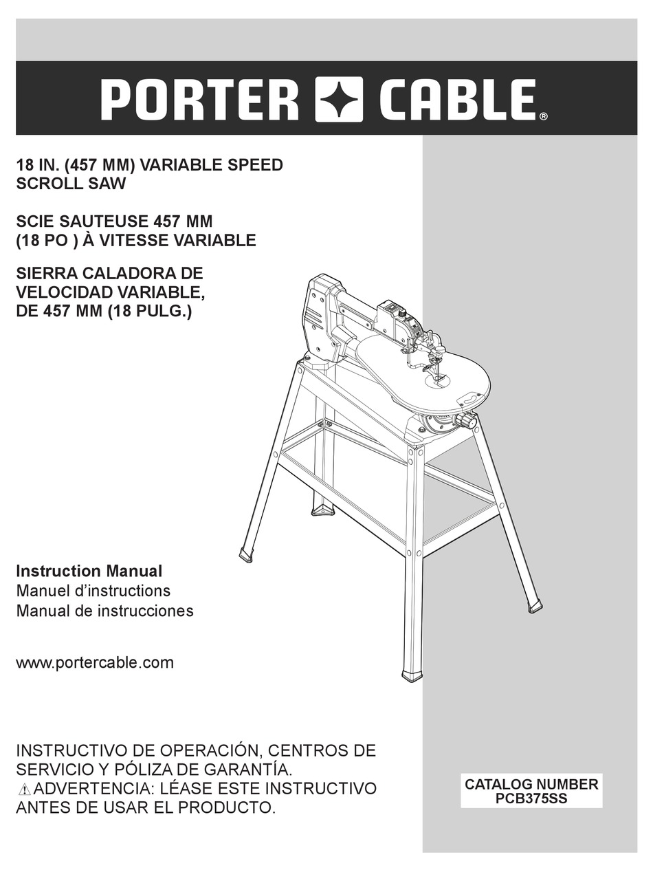 Porter Cable Pcb375ss Instruction Manual Pdf Download Manualslib