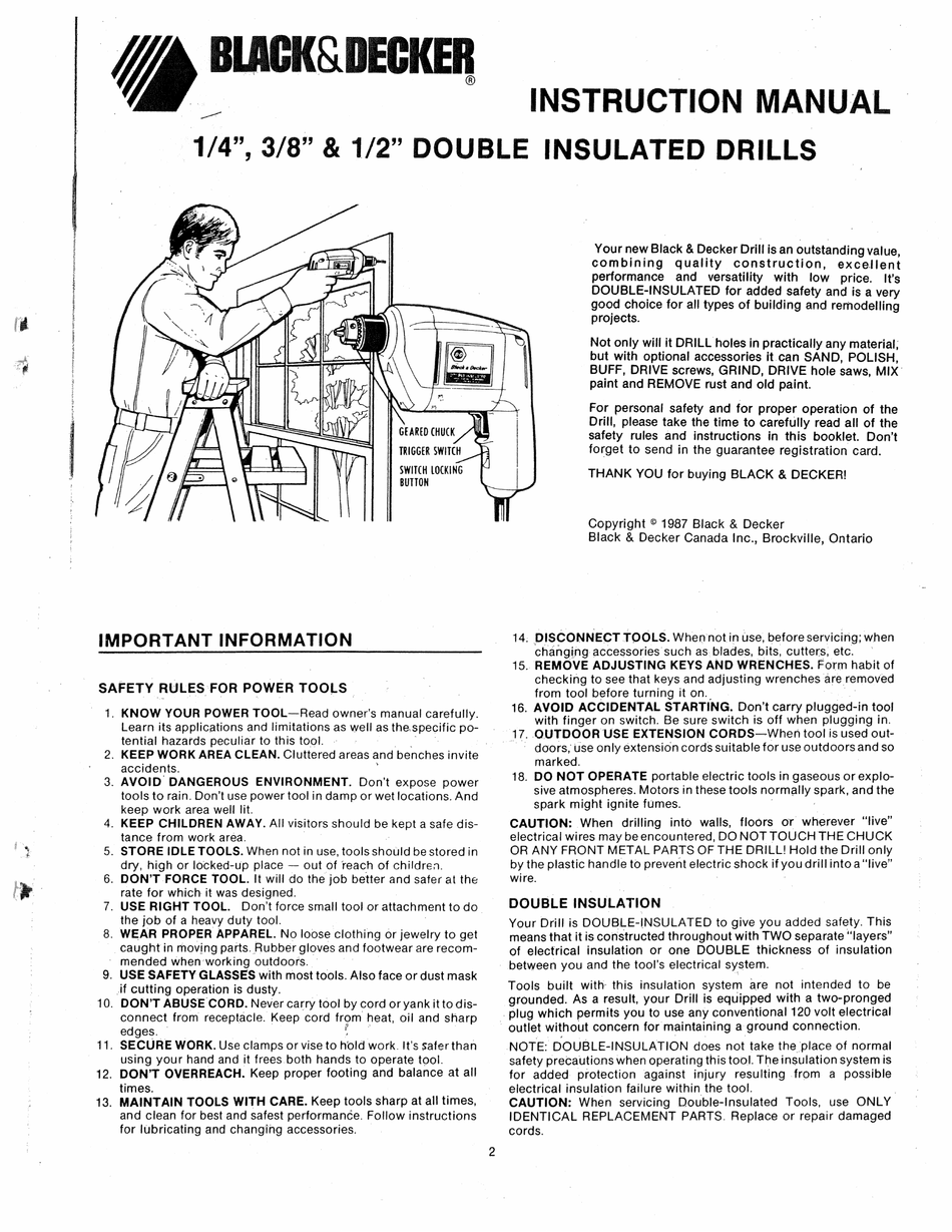 User manual Black & Decker IR2150 (English - 36 pages)