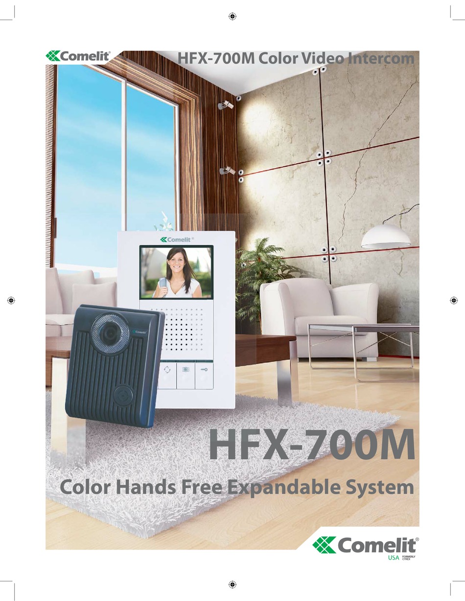 COMELIT HFX700M COLOR HANDS FREE VIDEO INTERCOM KIT HFX-700M