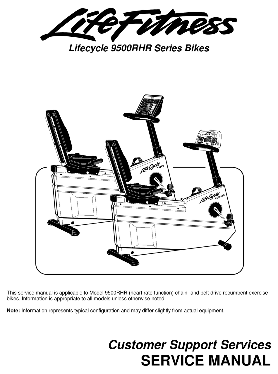 LIFE FITNESS LIFECYCLE 9500RHR SERIES SERVICE MANUAL Pdf Download ManualsLib