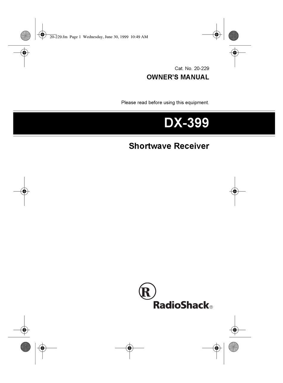 RADIO SHACK DX399 OWNER'S MANUAL Pdf Download ManualsLib