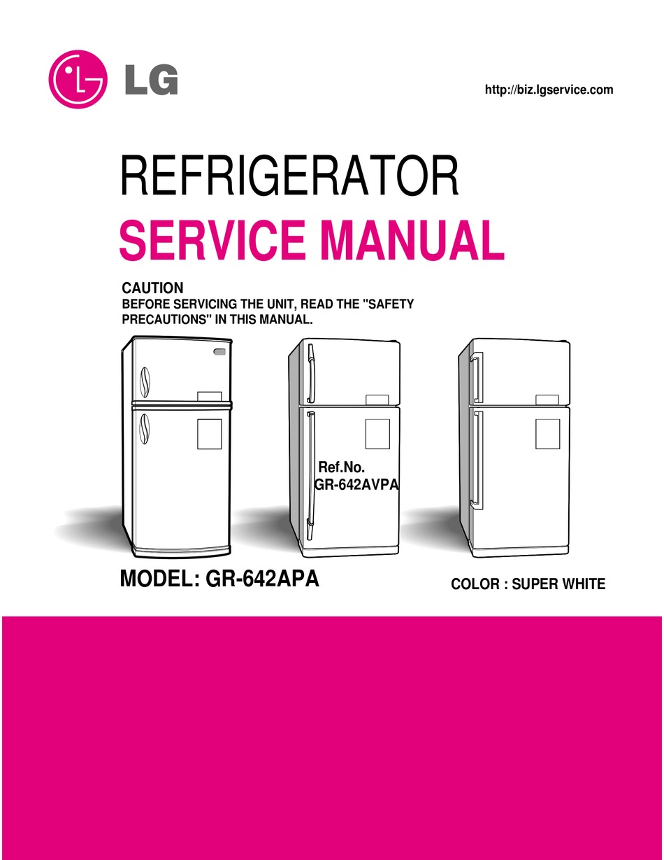 LG Refrigerator Service Manual 