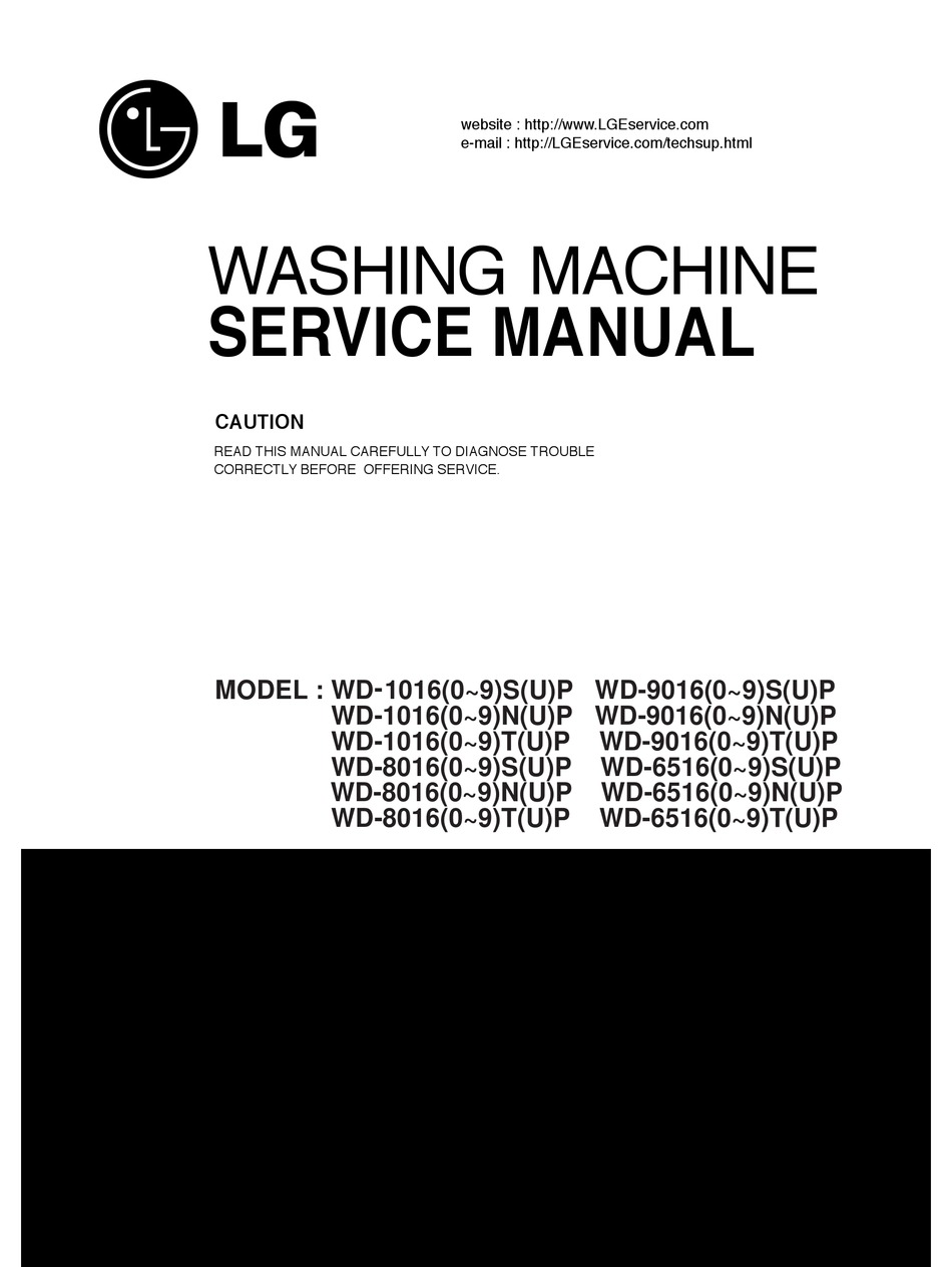 LG WD-9016(0~9)S(U)P SERVICE MANUAL Pdf Download | ManualsLib