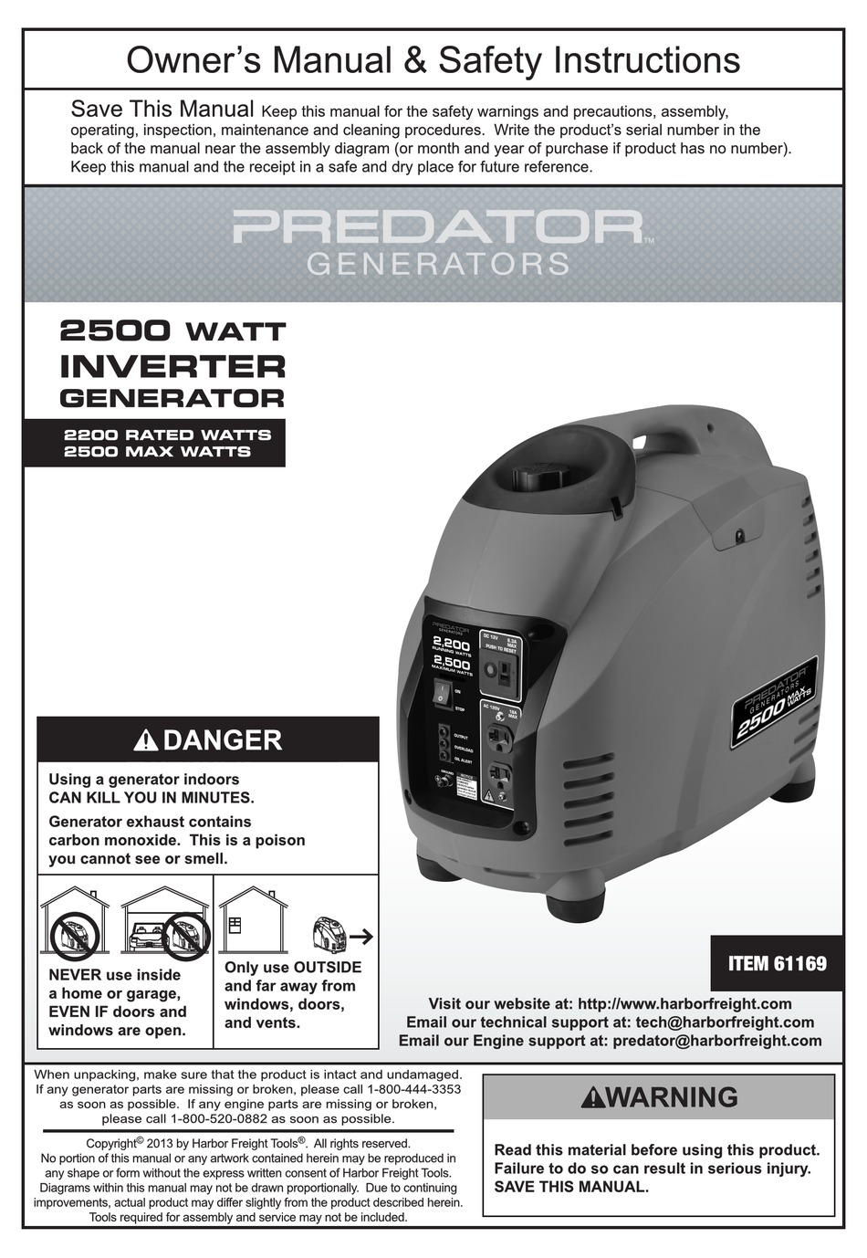 PREDATOR 61169 OWNER'S MANUAL Pdf Download | ManualsLib