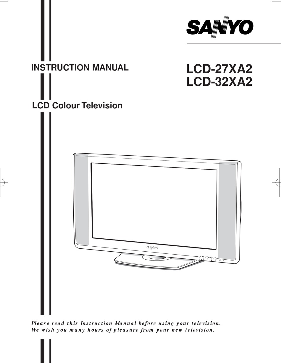 SANYO LCD-27XA2 INSTRUCTION MANUAL Pdf Download | ManualsLib