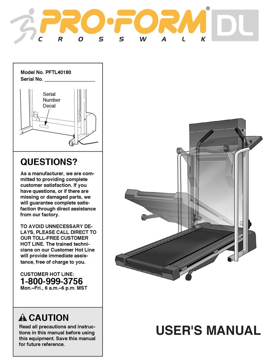 Manual Proform Crosswalk Sport Proform Treadmill Manual Handicraft
