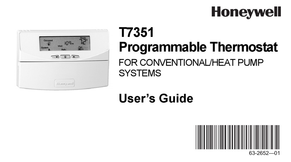 Honeywell T7351 User Manual Pdf Download Manualslib