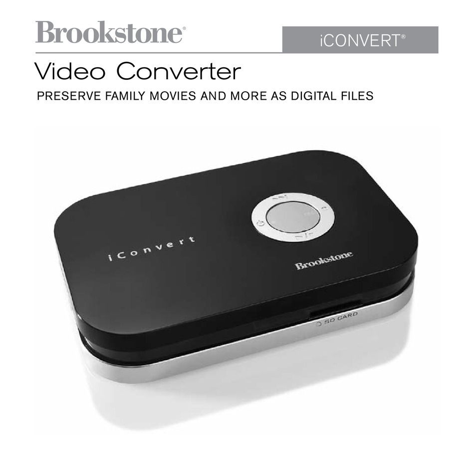BROOKSTONE ICONVERT® INSTRUCTION MANUAL Pdf Download ManuaLib