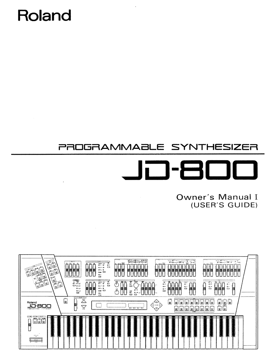 ROLAND JD800 OWNER'S MANUAL Pdf Download ManualsLib