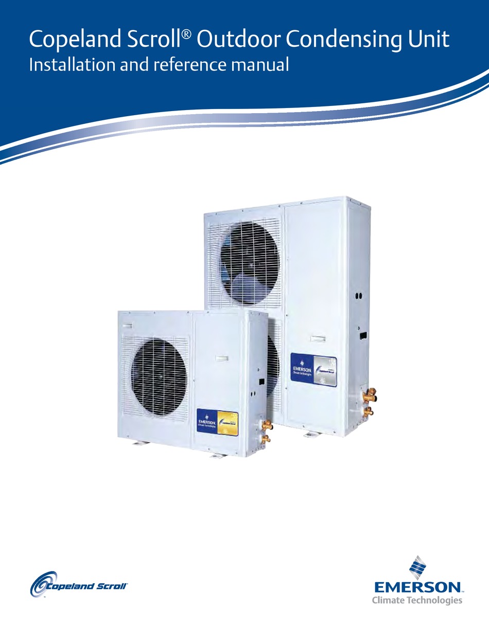 EMERSON COPELAND SCROLL INSTALLATION AND REFERENCE MANUAL Pdf Download