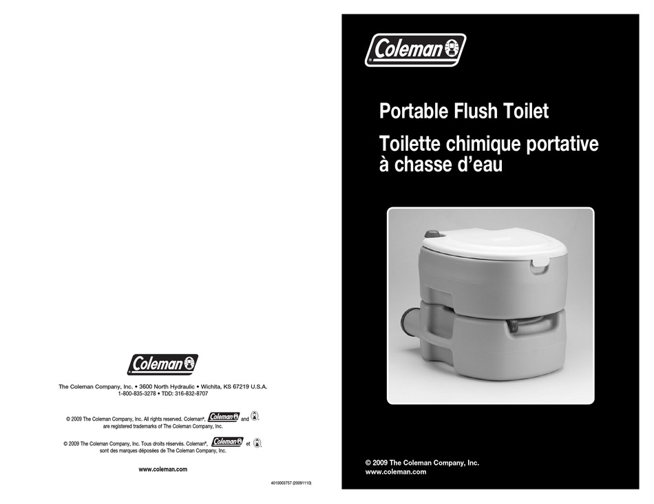 coleman portable flush toilet manual
