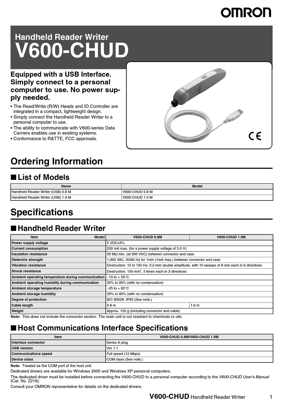 OMRON V600CHUD USER MANUAL Pdf Download ManualsLib