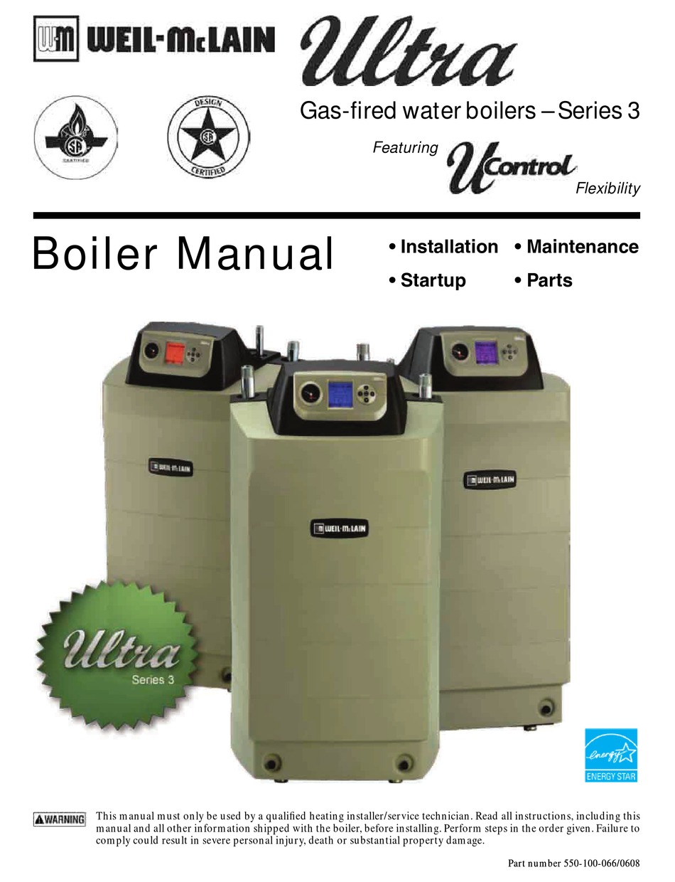 WEIL-MCLAIN ULTRA MANUAL Pdf Download | ManualsLib