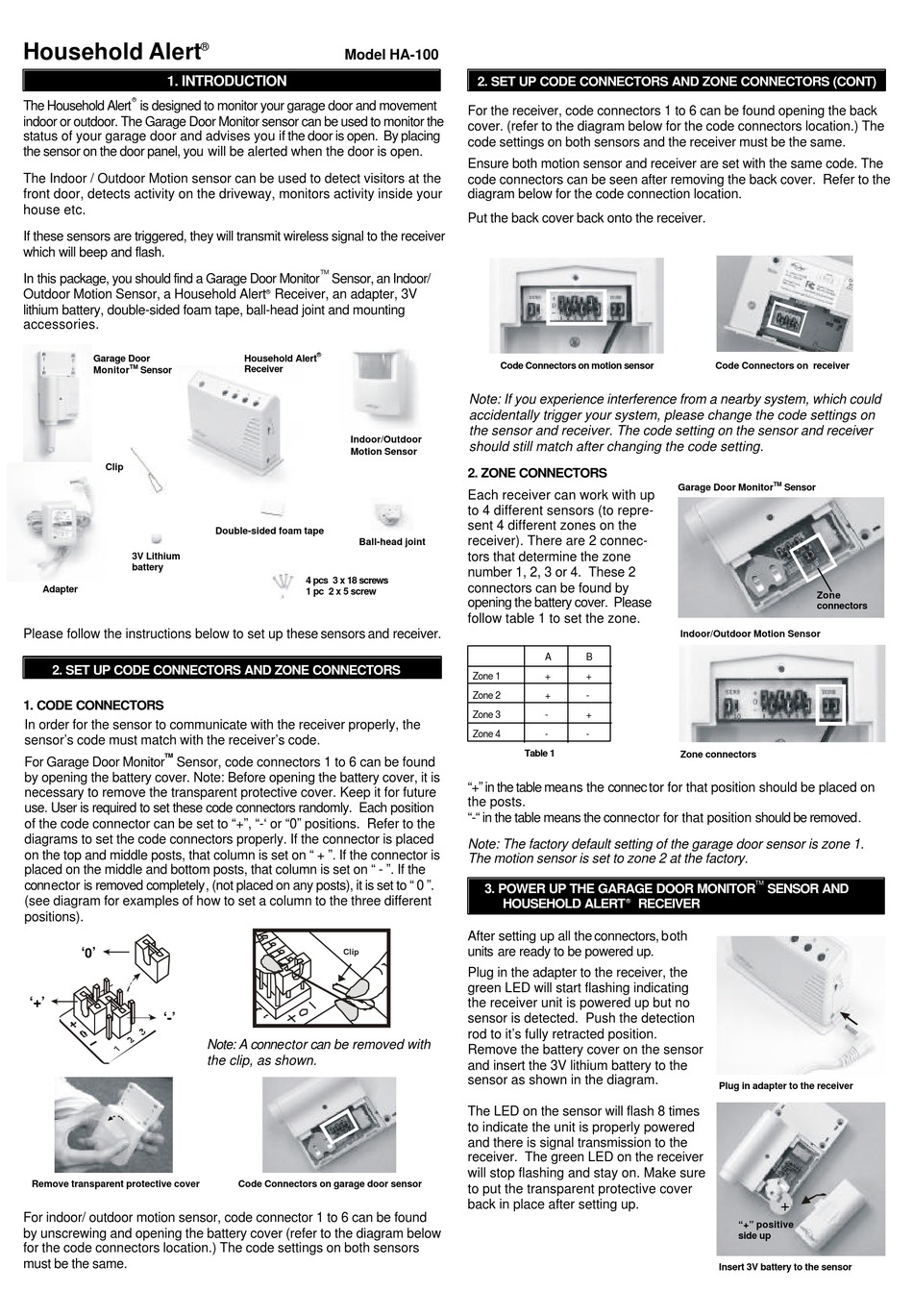 SKYLINK HOUSEHOLD ALER HA100 USER MANUAL Pdf Download ManualsLib