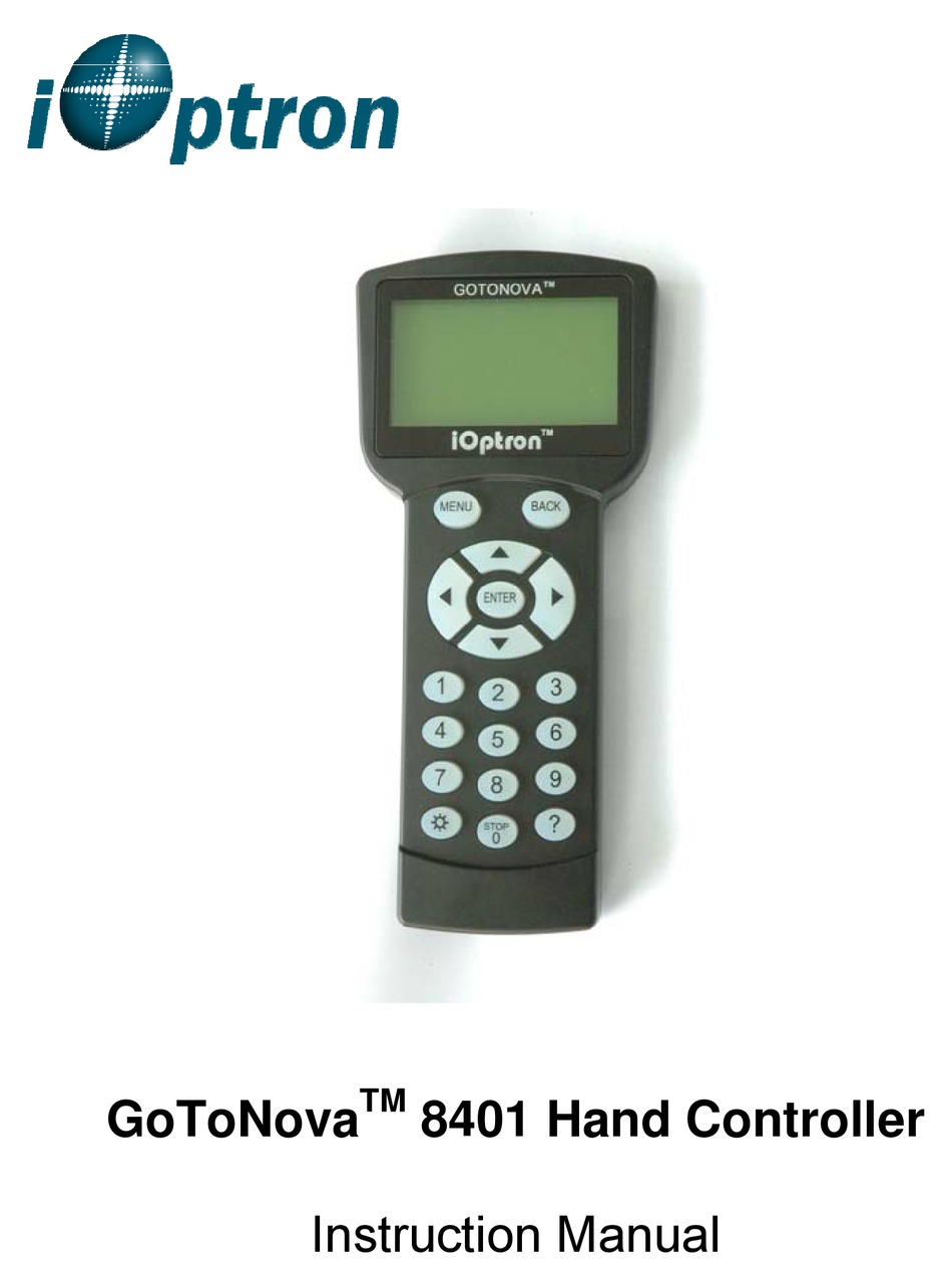 IOPTRON GOTONOVA 8401 INSTRUCTION MANUAL Pdf Download ManualsLib