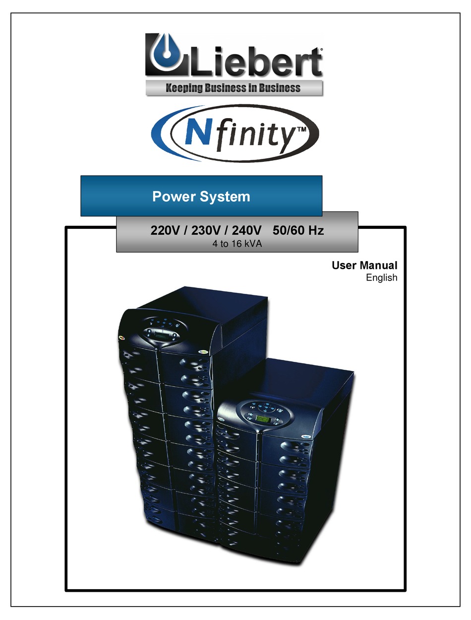 LIEBERT NFINITY USER MANUAL Pdf Download ManualsLib