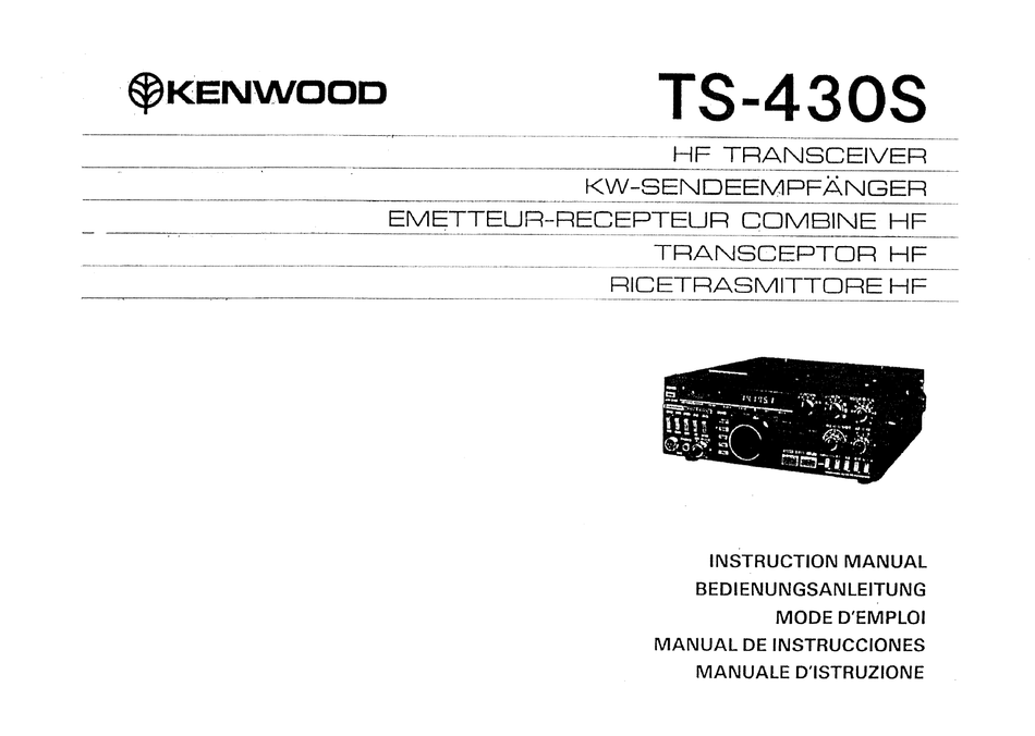 KENWOOD TS430S INSTRUCTION MANUAL Pdf Download ManualsLib