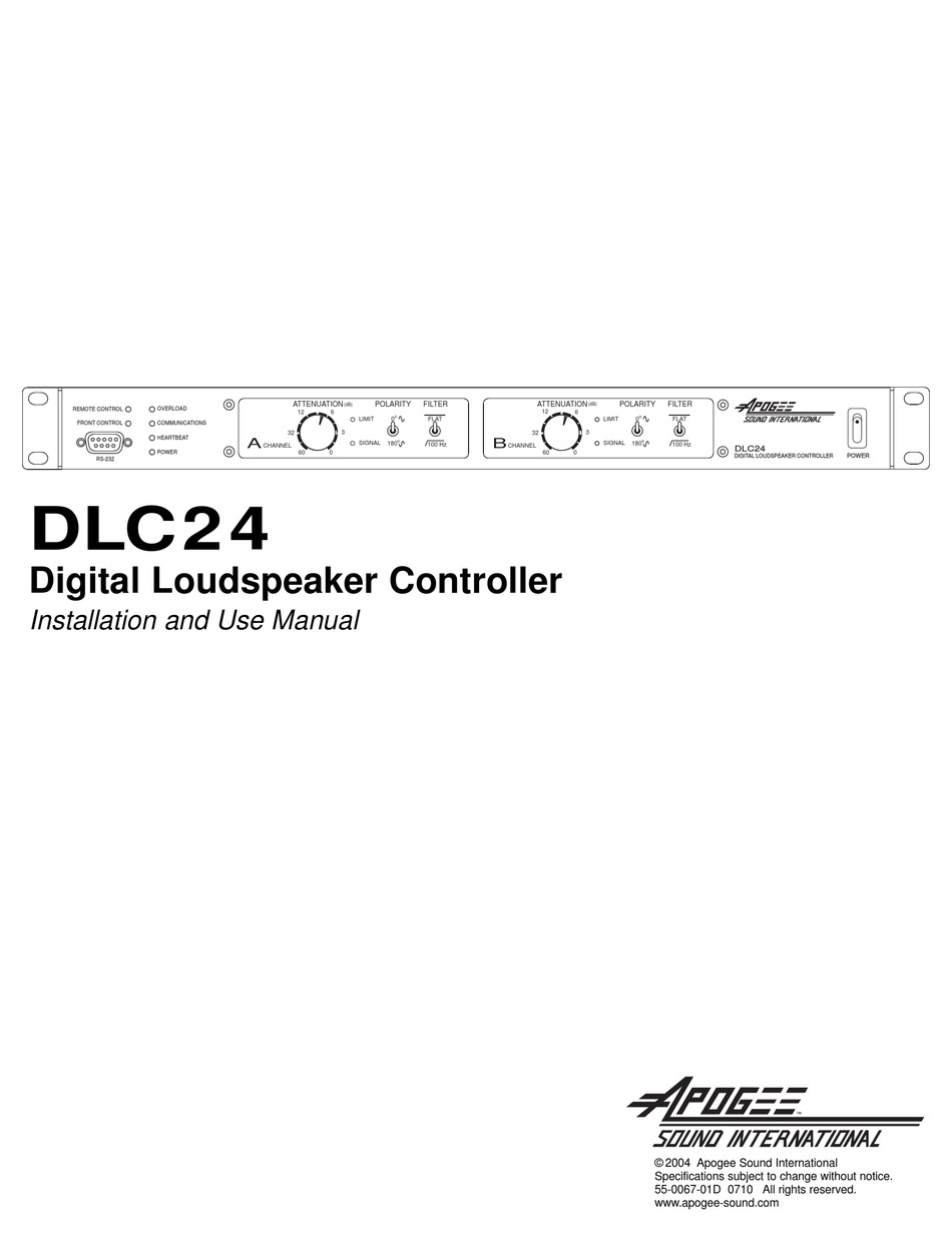APOGEE DLC24 INSTALLATION AND USE MANUAL Pdf Download ManualsLib