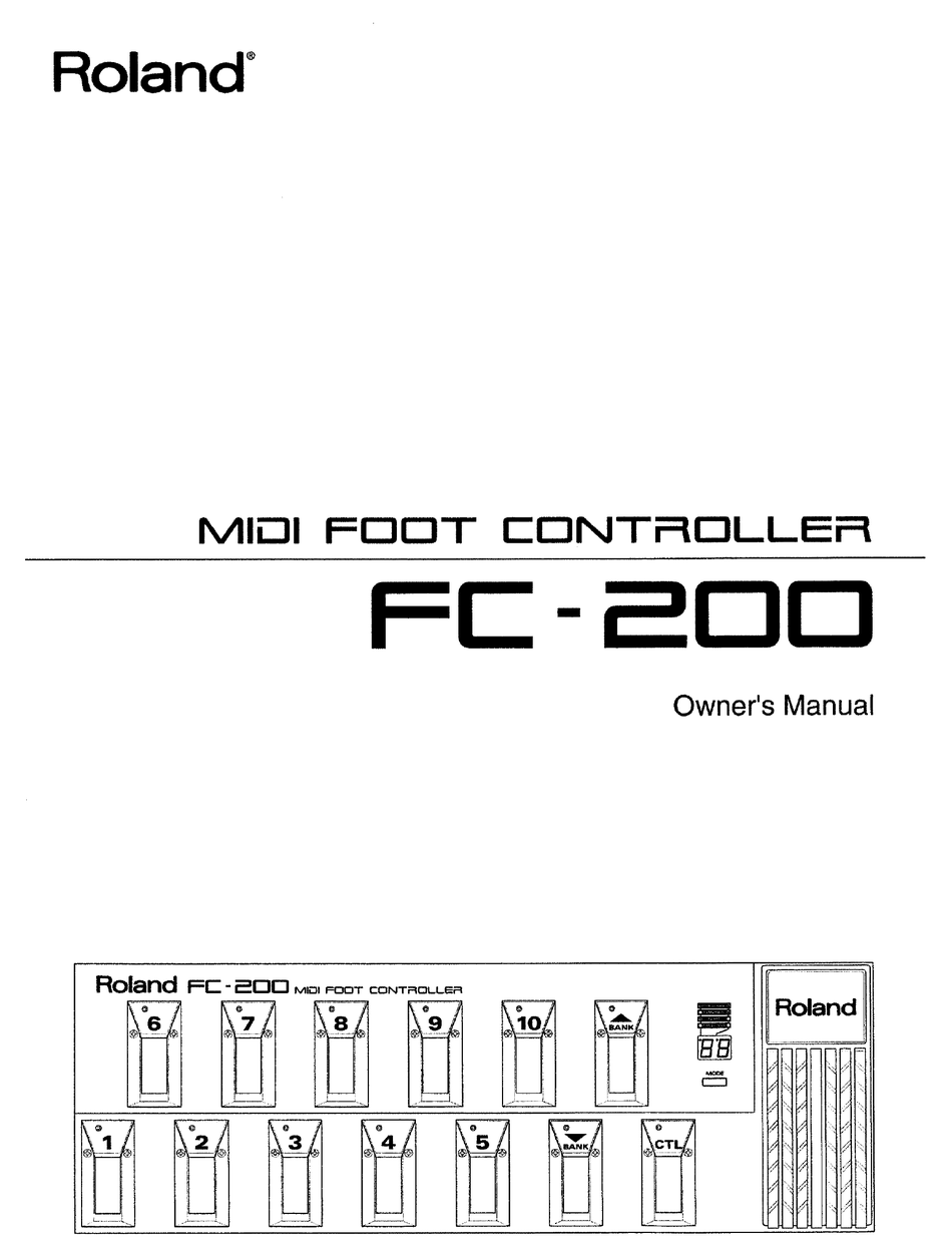 ROLAND FC-200 OWNER'S MANUAL Pdf Download | ManualsLib