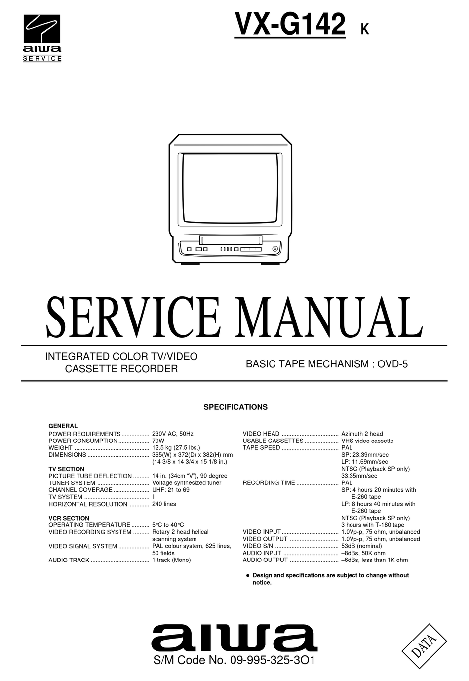 Aiwa Vx G142 Service Manual Pdf Download Manualslib