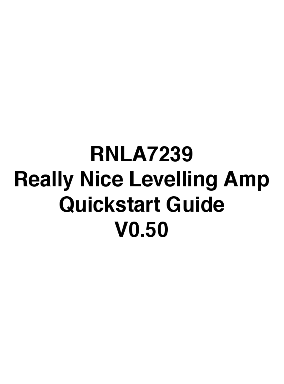 FMR AUDIO RNLA7239 QUICK START MANUAL Pdf Download ManualsLib