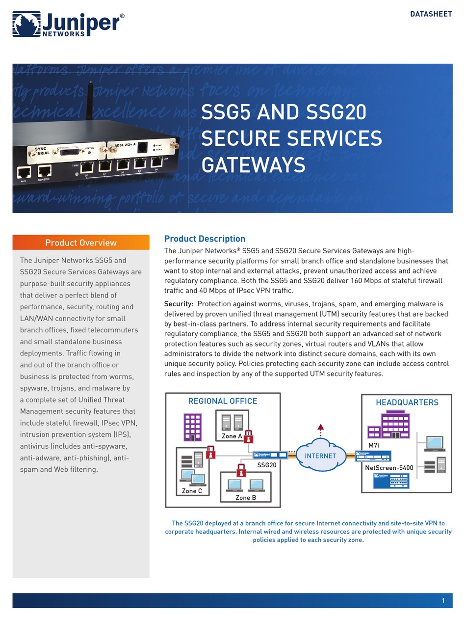 Juniper Ssg5 Datasheet Pdf Download Manualslib