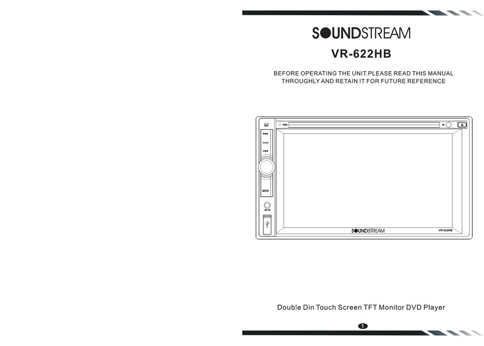 SOUNDSTREAM VR-622HB OPERATING MANUAL Pdf Download | ManualsLib