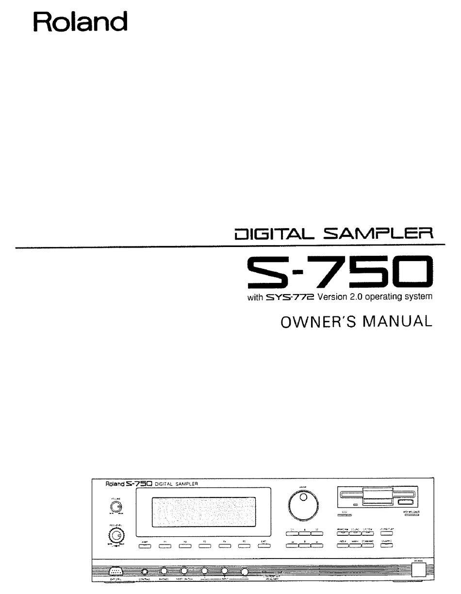 ROLAND S-750 OWNER'S MANUAL Pdf Download | ManualsLib