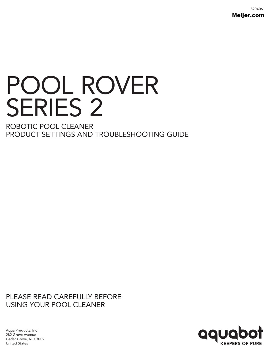 aquabot pool rover manual