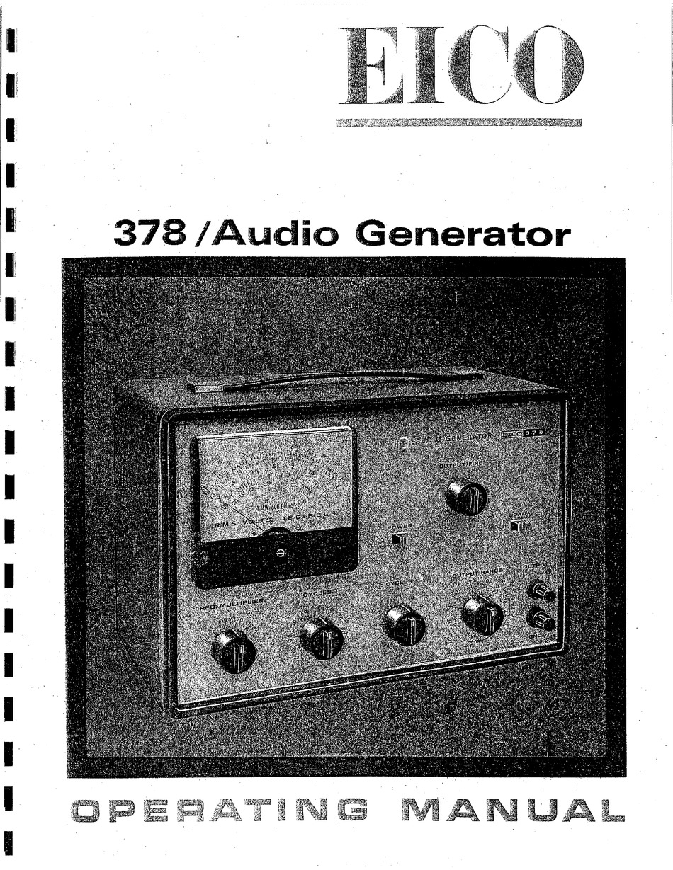 EICO 378 OPERATING MANUAL Pdf Download | ManualsLib