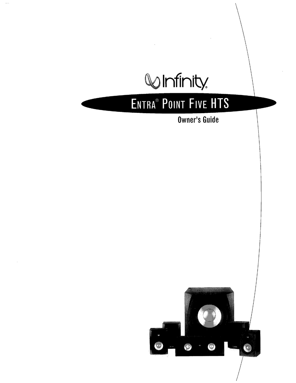 INFINITY ENTRA POINT FIVE HTS OWNER'S MANUAL Pdf Download ManualsLib