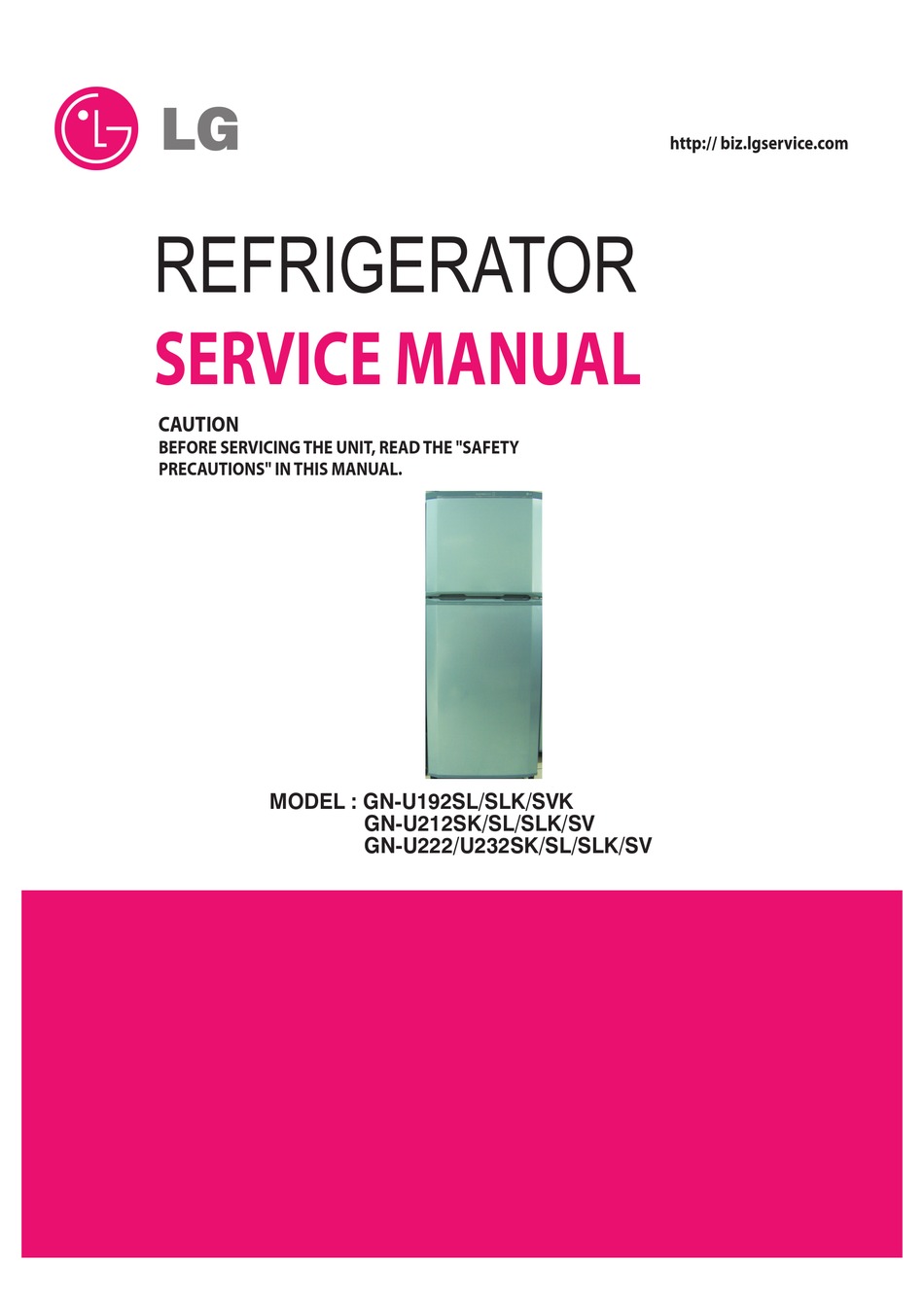 lg inverter refrigerator service manual pdf