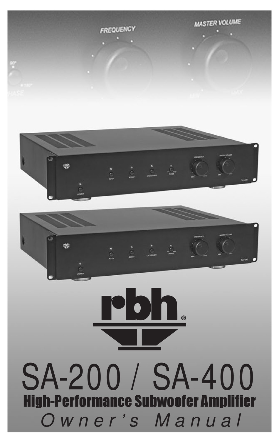 rbh sa 200 subwoofer amplifier