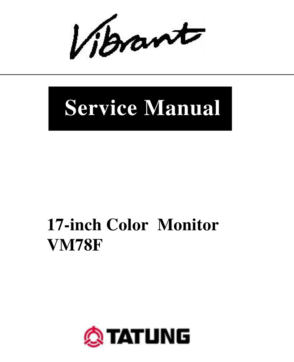 TATUNG VIBRANT VM78F SERVICE MANUAL Pdf Download ManualsLib