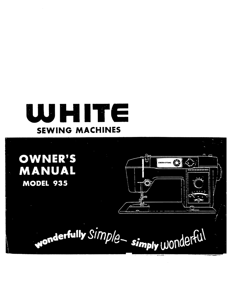 WHITE 935 OWNER'S MANUAL Pdf Download