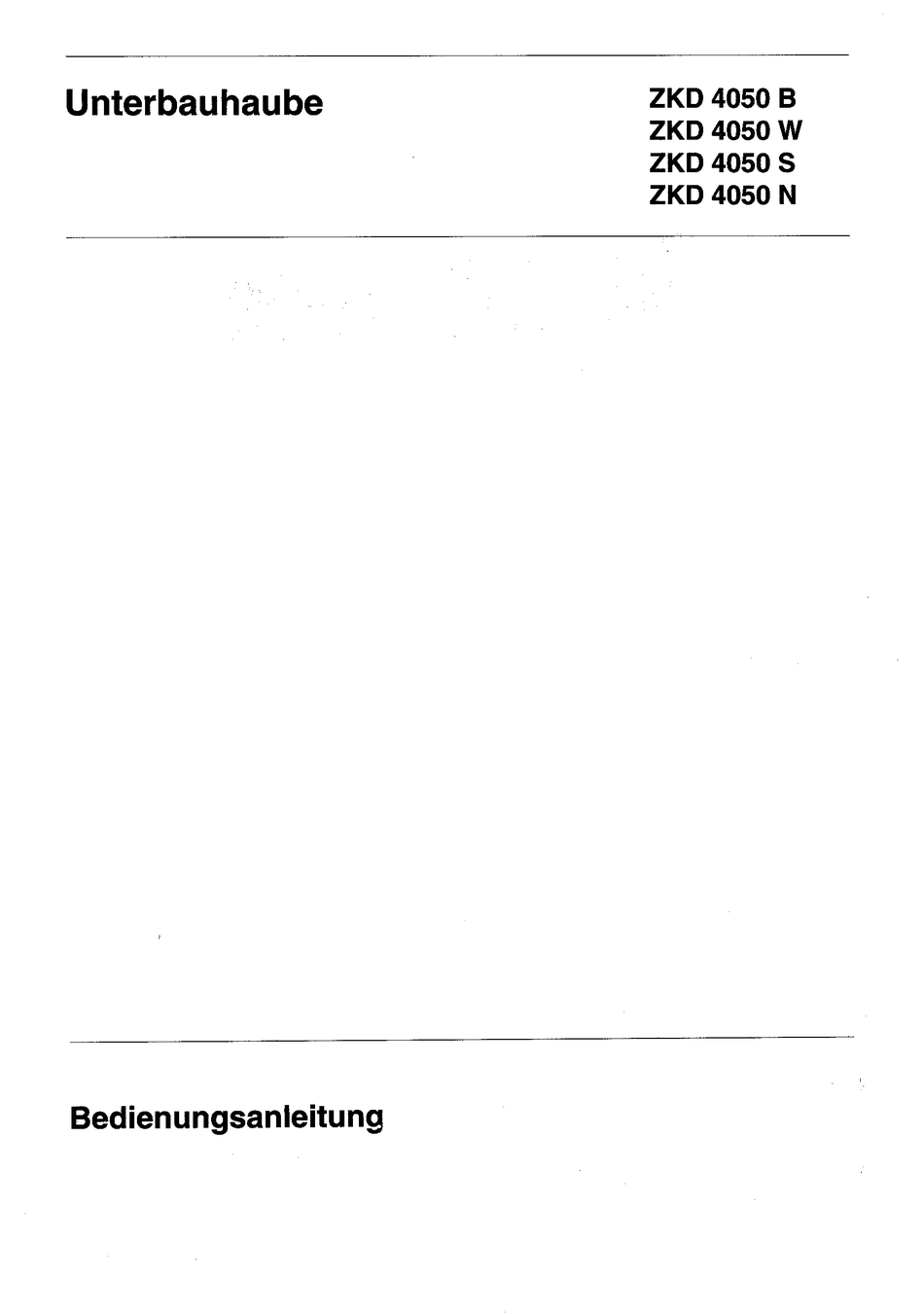 ELECTROLUX ZKD 4050 B INSTALLATION AND USER INSTRUCTIONS MANUAL Pdf Download ManualsLib